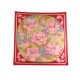 NEUF FOULARD FLEUR DE LOTUS SOIE 