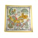 NEUF FOULARD HERMES LE MATIN NEUF CARRE EN SOIE JAUNE J. METZ YELLOW SCARF 360€