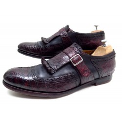 CHAUSSURES CHURCH'S SHANGHAI 9 43 MOCASSINS EN CUIR DE CROCODILE BORDEAUX 1200€