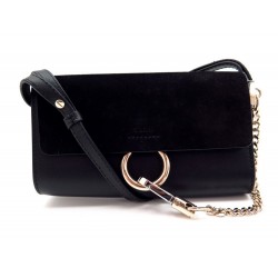 NEUF SAC A MAIN CHLOE POCHETTE CUIR NOIR 