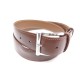 NEUF CEINTURE JM WESTON DEMI-JONC T 100 EN CUIR MARRON BERGERONETTE BELT 390€