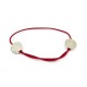 BRACELET HERMES COULISSE DOUBLE CLOU DE SELLE ACIER & CORDON ROUGE JEWEL 400€