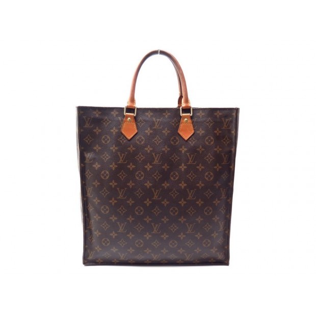 SAC A MAIN LOUIS VUITTON CABAS PLAT MONOGRAM NM EN TOILE MARRON HAND BAG 1010€