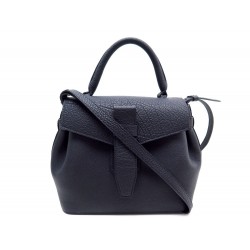 NEUF SAC A MAIN LANCEL CHARLIE A08370 MM BANDOULIERE CUIR GRAINE NOIR BAG 1190€