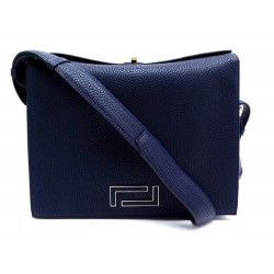 NEUF SAC A MAIN LANCEL PIA MESSENGER LARGE A08322 CUIR BLEU BANDOULIERE 890€