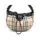 NEUF SAC A MAIN BURBERRY TARTAN MOTIF CHECK EN TOILE BEIGE HAND BAG PURSE 620€