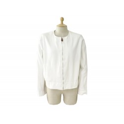 VESTE HERMES BLOUSON TAILLE 40 M EN COTON BLANC WHITE COTTON JACKET 1100€