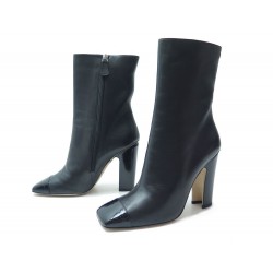 NEUF BOTTINES CHANEL G29984 40C CUIR NOIR