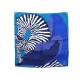 NEUF FOULARD HERMES ZEBRA PEGASUS GAVROCHE SOIE BLEUE BOITE SAC CARRE SCARF 165€