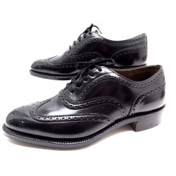 CHAUSSURES CHURCH'S BURWOOD RICHELIEU BOUT FLEURI 5.5F 40.5 CUIR NOIR SHOES 620€