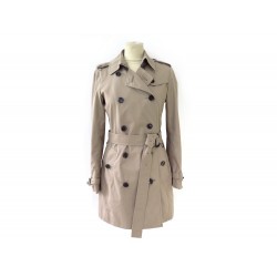 IMPERMEABLE BURBERRY TRENCH COAT CINTRE 34 XS MANTEAU EN COTON TAUPE 1750€