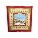 FOULARD HERMES LES PLAISIRS DU FROID CARRE EN SOIE ROUGE H. GRYGKAR SCARF 360€