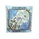 FOULARD HERMES NEIGE D'ANTAN SOIE BLEU 