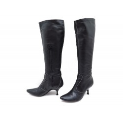 CHAUSSURES BOTTEGA VENETA 132883 BOTTES 39.5 IT 40.5 FR EN CUIR NOIR BOOTS 790