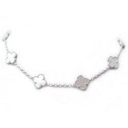 NEUF COLLIER VAN CLEEF & ARPELS VINTAGE ALHAMBRA 10 MOTIFS VCARF48500 OR 7715€