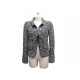 NEUF VESTE CHANEL T 38 M EN TWEED BLANC & NOIR A NOEUD LOGO CC JACKET 3900€