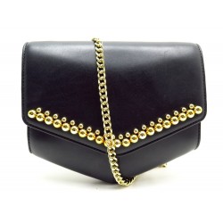 SAC A MAIN SANDRO LOU MEDIUM MM CLOUTE EN CUIR NOIR STUDS PURSE BAG 295€