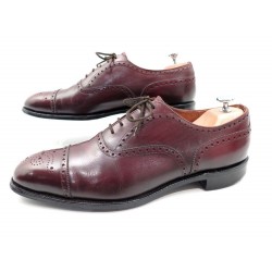 CHAUSSURES CHURCH'S DIPLOMAT RICHELIEU 10.5G 44.5 LARGE CUIR BORDEAUX SHOES 620€