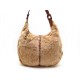 NEUF SAC A MAIN LONGCHAMP LUNE EN FOURRURE DE LAPIN & CUIR HOBO BAG PURSE 450