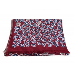 NEUF ECHARPE HERMES AGIA PELAGIA H693246T09 EN LAINE & SOIE ROUGE SCARF 450€