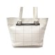 SAC A MAIN CHANEL SHOPPING PM SQUARE STITCH CUIR CAVIAR BLANC 