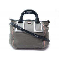 SAC A MAIN CHLOE ETHEL BANDOULIERE CUIR GRIS GREY LEATHER HAND BAG PURSE 1240€