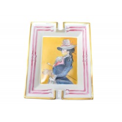 NEUF CENDRIER HERMES VIDE POCHE AMAZONE EN PORCELAINE BLANCHE ASHTRAY 520€