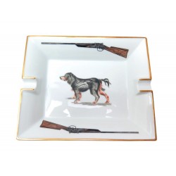 NEUF CENDRIER HERMES VIDE POCHE CHIEN DE CHASSE WATER SPANIEL EN PORCELAINE 520€