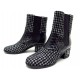 NEUF CHAUSSURES BOTTINES CHANEL 38 EN TWEED ET CUIR DE PYTHON SHORT BOOTS 1500€