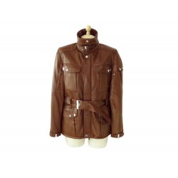 NEUF VESTE CUIR RALPH LAUREN MARRON 