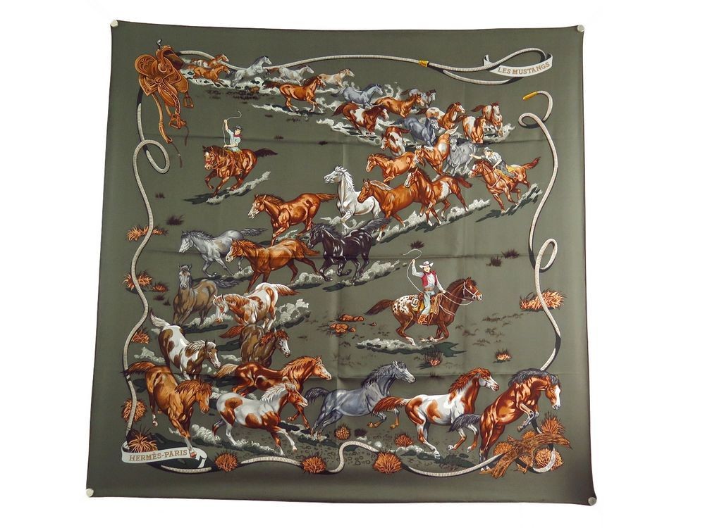 hermes les mustangs scarf