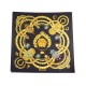 NEUF FOULARD HERMES KOSMIMA CARRE SOIE NOIRE J. ABADIE + BOITE SILK SCARF 360€