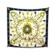 FOULARD HERMES LES CLEFS CLES 1ERE EDITION 1965 EN SOIE BLEU CARRE SCARF 360€