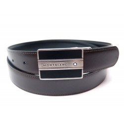 CEINTURE MONTBLANC CUIR REVERSIBLE NOIR ET MARRON 