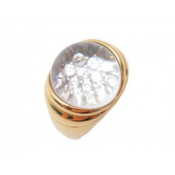 NEUF BAGUE MAUBOUSSIN TRANSPARENCE OR JAUNE 18CT ET DIAMANTS T54 + ECRIN 