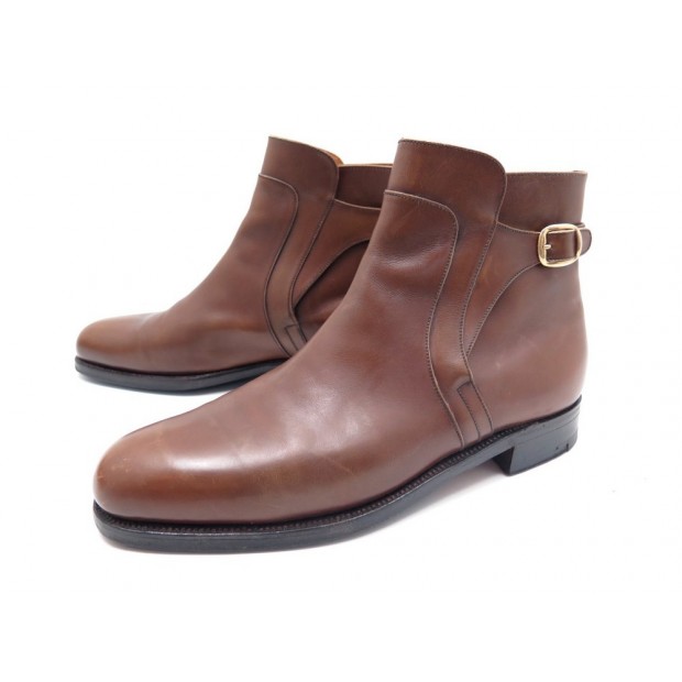 CHAUSSURES JM WESTON JODHPUR 730 7.5C 41.5 BOTTINES EN CUIR MARRON BOOTS 890€