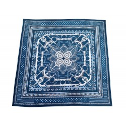 FOULARD HERMES EPERON D'OR CARRE GEANT 140 CM EN SOIE BLEUE H. ORIGNY SCARF 705€