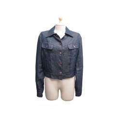 NEUF VESTE EN JEAN HERMES CIRQUE MOLIER CLOUS DE SELLE 40 M SOIE BLOUSON 3500€