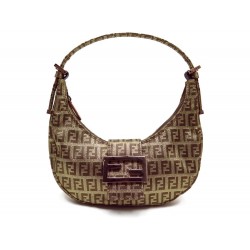 NEUF SAC A MAIN FENDI DEMIN LUNE 8BR038 EN TOILE MONOGRAMMEE HALF MOON BAG 860€