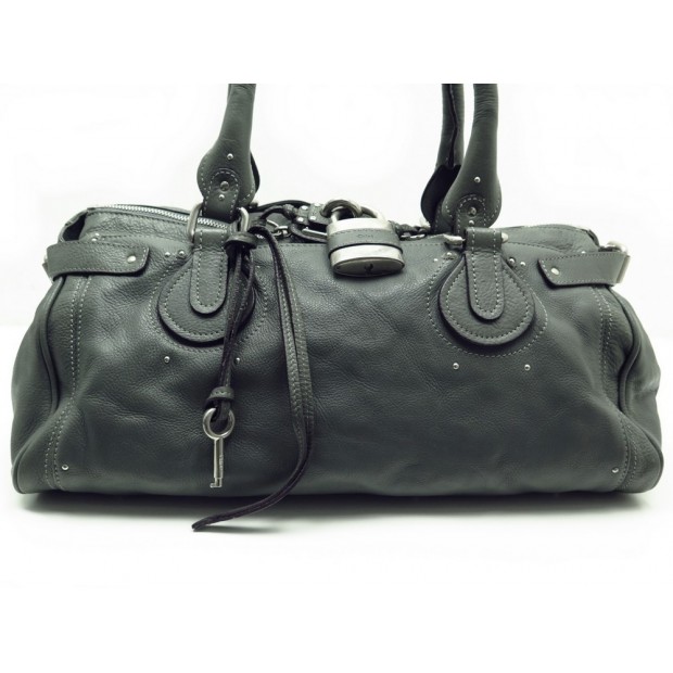  SAC CHLOE PADDINGTON CUIR GRIS 