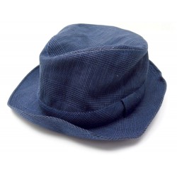 NEUF CHAPEAU A BOUCLE HERMES JUNK T59 LAINE ET LIN BLEU BLUE WOOL LINEN HAT 295€