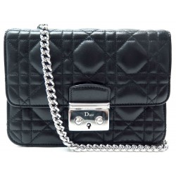 NEUF SAC A MAIN CHRISTIAN MINI MISS DIOR CUIR NOIR 