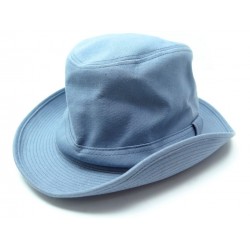 NEUF CHAPEAU HERMES FUNK H141025N TAILLE 59 MIXTE LIN BLEU BLUE LINEN HAT 261€