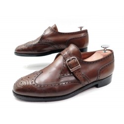 CHAUSSURES JM WESTON 8E 41.5 LARGE SOULIERS A BOUCLE EN CUIR MARRON SHOES 610€