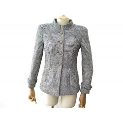 VESTE CHANEL TWEED FEMME NOIRE 34 S 