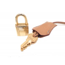 CADENAS TIRETTE CLOCHETTE HERMES EN CUIR EPSOM GOLD POUR SAC KELLY BIRKIN BAG