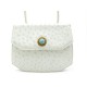 VINTAGE SAC A MAIN CELINE CUIR AUTRUCHE BLANC 