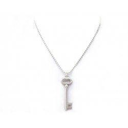 NEUF PENDENTIF TIFFANY & CO CLE ET COLLIER PERLES ARGENT MASSIF 