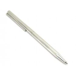  NEUF STYLO BILLE ST DUPONT CLASSIQUE METAL ARGENTE BALLPOINT 