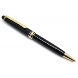 STYLO BILLE MONTBLANC MEISTERSTUCK CLASSIQUE DORE RESINE NOIR BALLPOINT PEN 400€